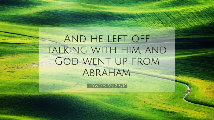 Picture 07 - Genesis 17:22 KJV Desktop Wallpaper - And he left off talking with him, and God went up - Desktop Bible Verse Wallpaper