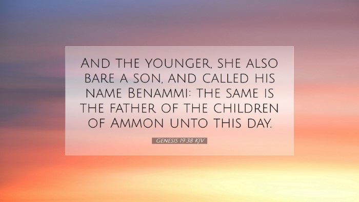 Picture 07 - Genesis 19:38 KJV Desktop Wallpaper - And the younger, she also bare a son, and called - Desktop Bible Verse Wallpaper