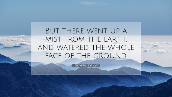 Picture 07 - Genesis 2:6 KJV Desktop Wallpaper - But there went up a mist from the earth, and - Desktop Bible Verse Wallpaper