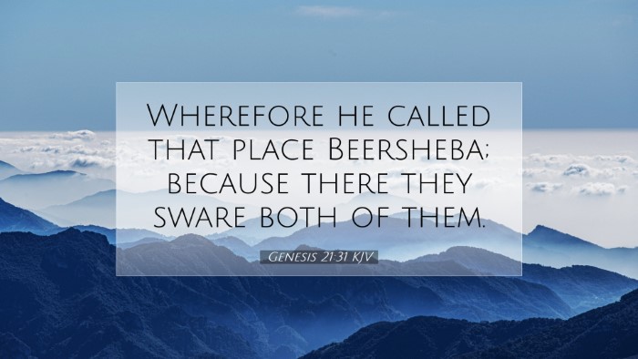Picture 07 - Genesis 21:31 KJV Desktop Wallpaper - Wherefore he called that place Beersheba; because - Desktop Bible Verse Wallpaper