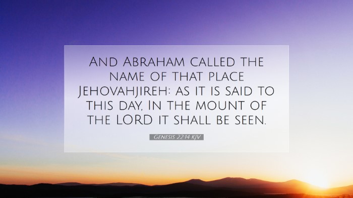 Picture 07 - Genesis 22:14 KJV Desktop Wallpaper - And Abraham called the name of that place - Desktop Bible Verse Wallpaper