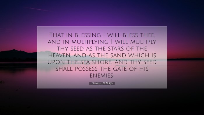 Picture 07 - Genesis 22:17 KJV Desktop Wallpaper - That in blessing I will bless thee, and in - Desktop Bible Verse Wallpaper