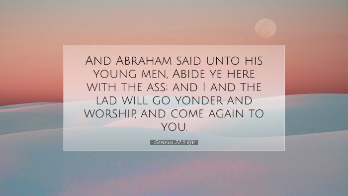 Picture 07 - Genesis 22:5 KJV Desktop Wallpaper - And Abraham said unto his young men, Abide ye - Desktop Bible Verse Wallpaper