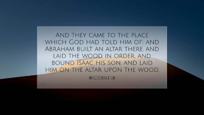 Picture 07 - Genesis 22:9 KJV Desktop Wallpaper - And they came to the place which God had told him - Desktop Bible Verse Wallpaper