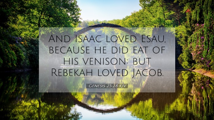 Picture 07 - Genesis 25:28 KJV Desktop Wallpaper - And Isaac loved Esau, because he did eat of his - Desktop Bible Verse Wallpaper