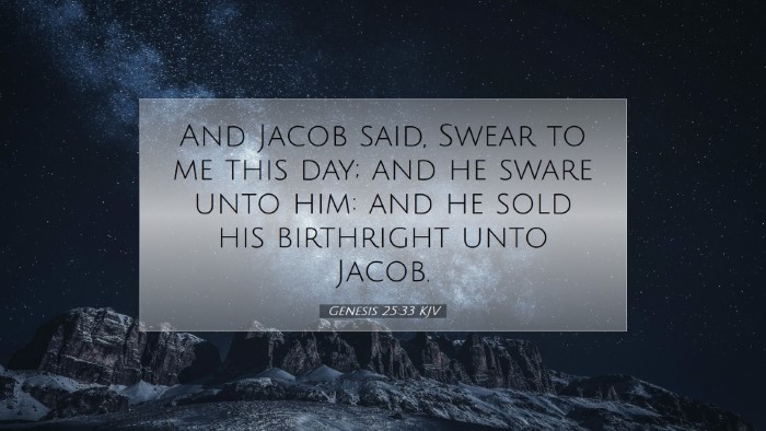 Picture 07 - Genesis 25:33 KJV Desktop Wallpaper - And Jacob said, Swear to me this day; and he - Desktop Bible Verse Wallpaper