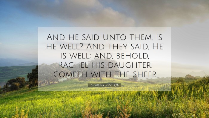 Picture 07 - Genesis 29:6 KJV Desktop Wallpaper - And he said unto them, Is he well? And they said, - Desktop Bible Verse Wallpaper