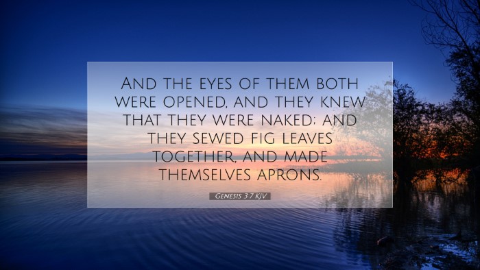 Picture 07 - Genesis 3:7 KJV Desktop Wallpaper - And the eyes of them both were opened, and they - Desktop Bible Verse Wallpaper