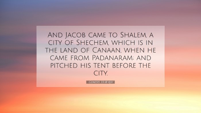 Picture 07 - Genesis 33:18 KJV Desktop Wallpaper - And Jacob came to Shalem, a city of Shechem, - Desktop Bible Verse Wallpaper