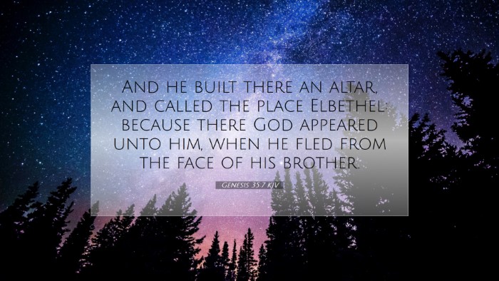 Picture 07 - Genesis 35:7 KJV Desktop Wallpaper - And he built there an altar, and called the place - Desktop Bible Verse Wallpaper