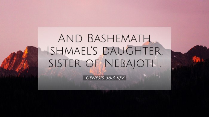 Picture 07 - Genesis 36:3 KJV Desktop Wallpaper - And Bashemath Ishmael's daughter, sister of - Desktop Bible Verse Wallpaper