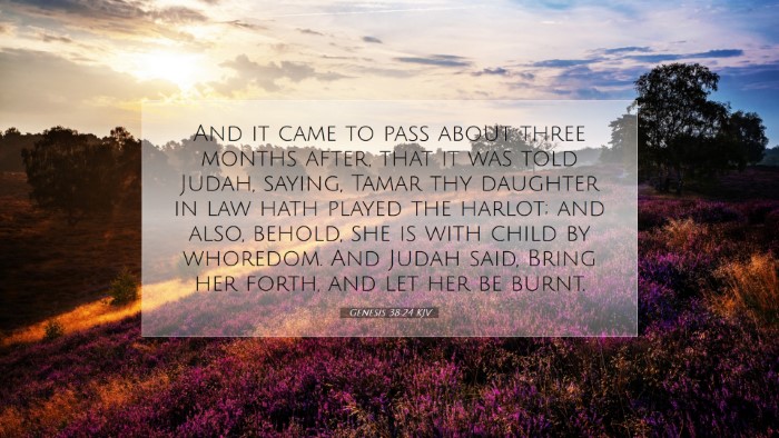 Picture 07 - Genesis 38:24 KJV Desktop Wallpaper - And it came to pass about three months after, - Desktop Bible Verse Wallpaper