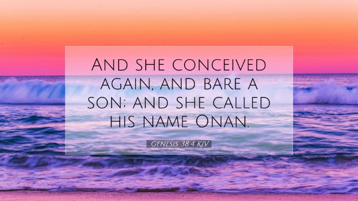 Picture 07 - Genesis 38:4 KJV Desktop Wallpaper - And she conceived again, and bare a son; and she - Desktop Bible Verse Wallpaper