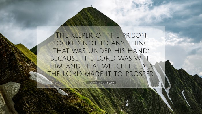 Picture 07 - Genesis 39:23 KJV Desktop Wallpaper - The keeper of the prison looked not to any thing - Desktop Bible Verse Wallpaper
