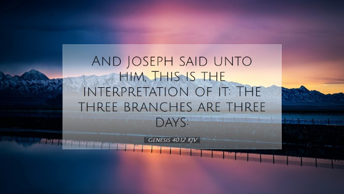 Picture 07 - Genesis 40:12 KJV Desktop Wallpaper - And Joseph said unto him, This is the - Desktop Bible Verse Wallpaper