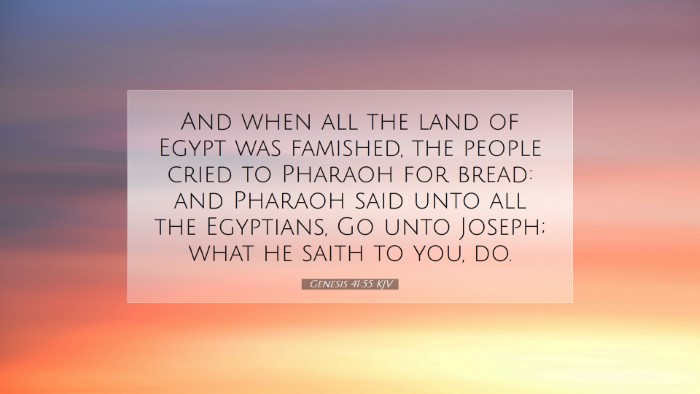 Picture 07 - Genesis 41:55 KJV Desktop Wallpaper - And when all the land of Egypt was famished, the - Desktop Bible Verse Wallpaper