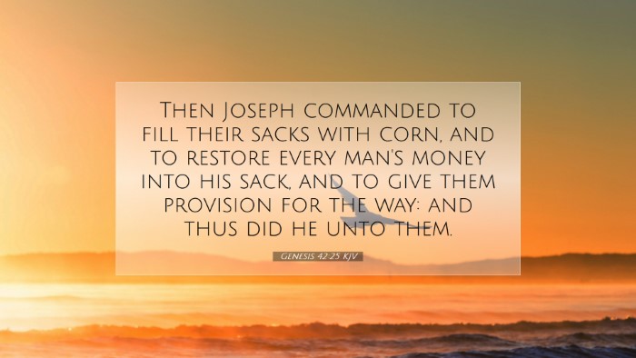 Picture 07 - Genesis 42:25 KJV Desktop Wallpaper - Then Joseph commanded to fill their sacks with - Desktop Bible Verse Wallpaper