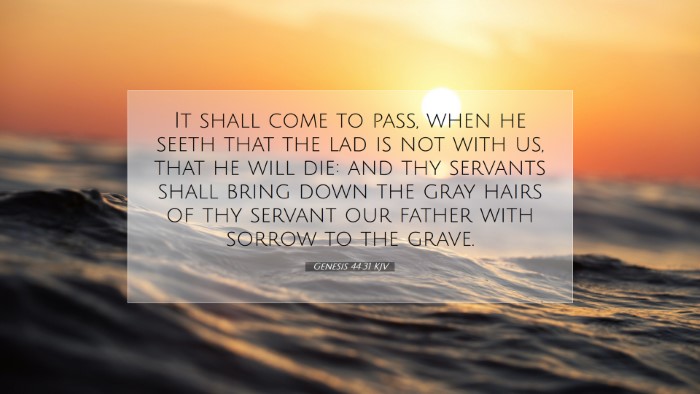 Picture 07 - Genesis 44:31 KJV Desktop Wallpaper - It shall come to pass, when he seeth that the lad - Desktop Bible Verse Wallpaper