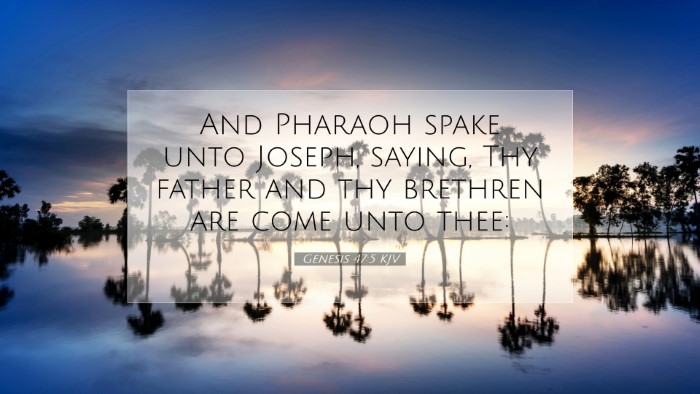 Picture 07 - Genesis 47:5 KJV Desktop Wallpaper - And Pharaoh spake unto Joseph, saying, Thy father - Desktop Bible Verse Wallpaper