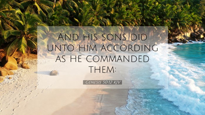 Picture 07 - Genesis 50:12 KJV Desktop Wallpaper - And his sons did unto him according as he - Desktop Bible Verse Wallpaper