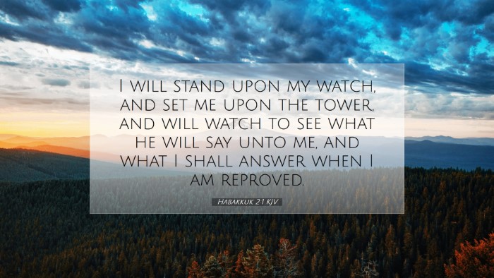 Picture 07 - Habakkuk 2:1 KJV Desktop Wallpaper - I will stand upon my watch, and set me upon the - Desktop Bible Verse Wallpaper