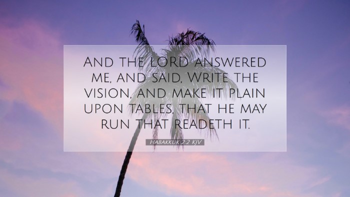 Picture 07 - Habakkuk 2:2 KJV Desktop Wallpaper - And the LORD answered me, and said, Write the - Desktop Bible Verse Wallpaper