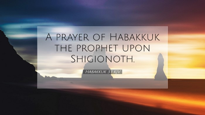 Picture 07 - Habakkuk 3:1 KJV Desktop Wallpaper - A prayer of Habakkuk the prophet upon - Desktop Bible Verse Wallpaper
