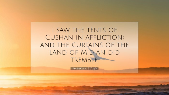 Picture 07 - Habakkuk 3:7 KJV Desktop Wallpaper - I saw the tents of Cushan in affliction: and the - Desktop Bible Verse Wallpaper