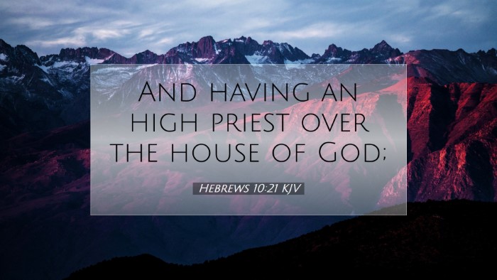 Picture 07 - Hebrews 10:21 KJV Desktop Wallpaper - And having an high priest over the house of - Desktop Bible Verse Wallpaper