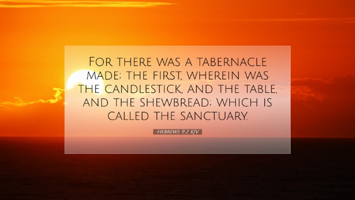 Picture 07 - Hebrews 9:2 KJV Desktop Wallpaper - For there was a tabernacle made; the first, - Desktop Bible Verse Wallpaper