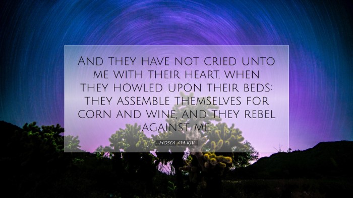 Picture 07 - Hosea 7:14 KJV Desktop Wallpaper - And they have not cried unto me with their heart, - Desktop Bible Verse Wallpaper