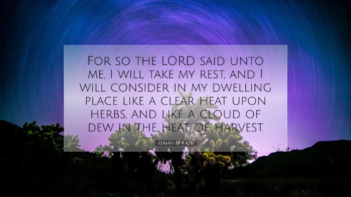 Picture 07 - Isaiah 18:4 KJV Desktop Wallpaper - For so the LORD said unto me, I will take my - Desktop Bible Verse Wallpaper