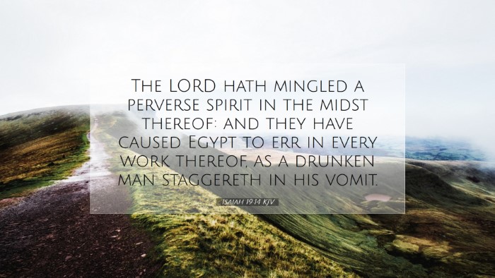 Picture 07 - Isaiah 19:14 KJV Desktop Wallpaper - The LORD hath mingled a perverse spirit in the - Desktop Bible Verse Wallpaper