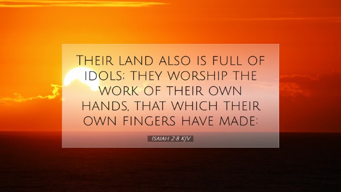 Picture 07 - Isaiah 2:8 KJV Desktop Wallpaper - Their land also is full of idols; they worship - Desktop Bible Verse Wallpaper