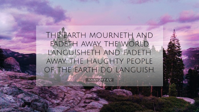 Picture 07 - Isaiah 24:4 KJV Desktop Wallpaper - The earth mourneth and fadeth away, the world - Desktop Bible Verse Wallpaper