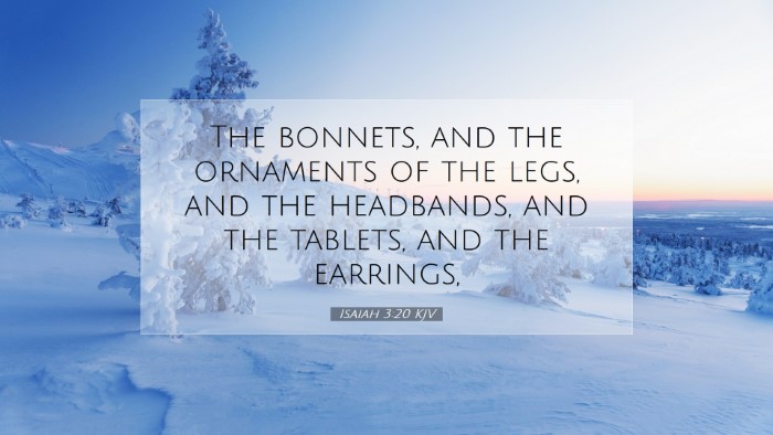 Picture 07 - Isaiah 3:20 KJV Desktop Wallpaper - The bonnets, and the ornaments of the legs, and - Desktop Bible Verse Wallpaper