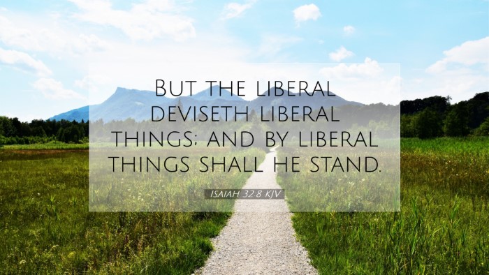 Picture 07 - Isaiah 32:8 KJV Desktop Wallpaper - But the liberal deviseth liberal things; and by - Desktop Bible Verse Wallpaper