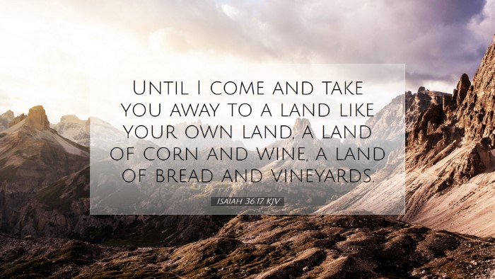 Picture 07 - Isaiah 36:17 KJV Desktop Wallpaper - Until I come and take you away to a land like - Desktop Bible Verse Wallpaper