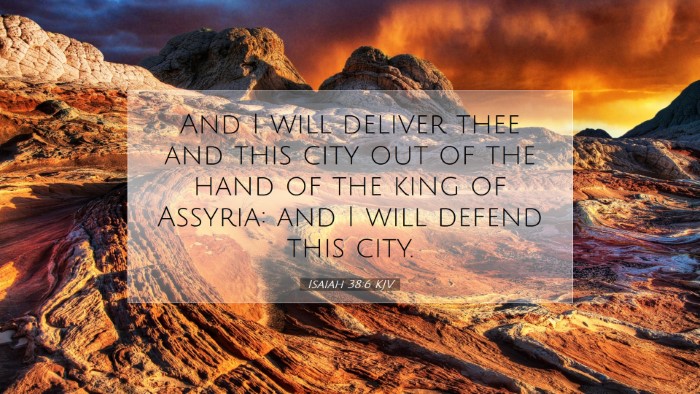 Picture 07 - Isaiah 38:6 KJV Desktop Wallpaper - And I will deliver thee and this city out of the - Desktop Bible Verse Wallpaper