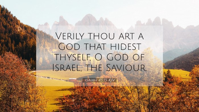 Picture 07 - Isaiah 45:15 KJV Desktop Wallpaper - Verily thou art a God that hidest thyself, O God - Desktop Bible Verse Wallpaper