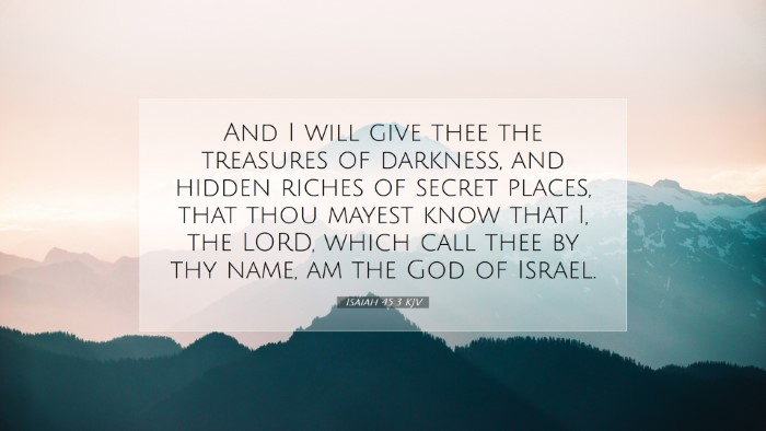 Picture 07 - Isaiah 45:3 KJV Desktop Wallpaper - And I will give thee the treasures of darkness, - Desktop Bible Verse Wallpaper