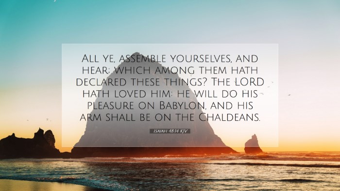 Picture 07 - Isaiah 48:14 KJV Desktop Wallpaper - All ye, assemble yourselves, and hear; which - Desktop Bible Verse Wallpaper