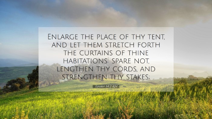 Picture 07 - Isaiah 54:2 KJV Desktop Wallpaper - Enlarge the place of thy tent, and let them - Desktop Bible Verse Wallpaper