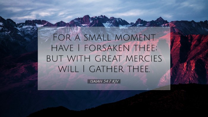 Picture 07 - Isaiah 54:7 KJV Desktop Wallpaper - For a small moment have I forsaken thee; but with - Desktop Bible Verse Wallpaper