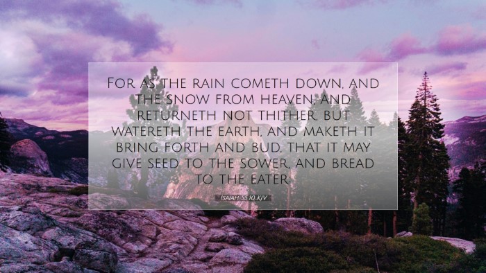 Picture 07 - Isaiah 55:10 KJV Desktop Wallpaper - For as the rain cometh down, and the snow from - Desktop Bible Verse Wallpaper