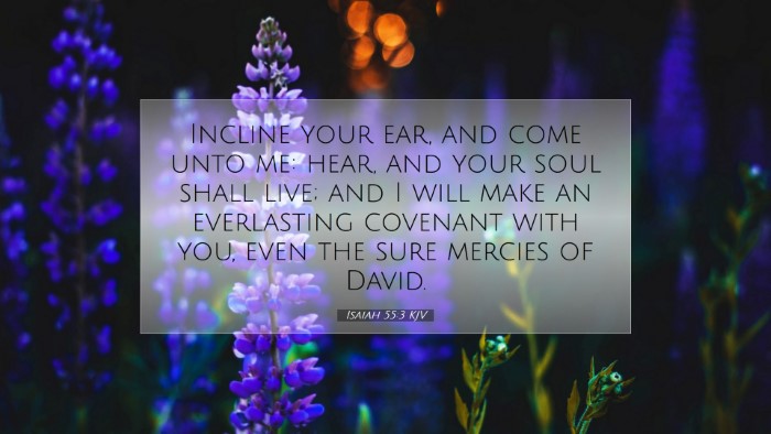 Picture 07 - Isaiah 55:3 KJV Desktop Wallpaper - Incline your ear, and come unto me: hear, and - Desktop Bible Verse Wallpaper