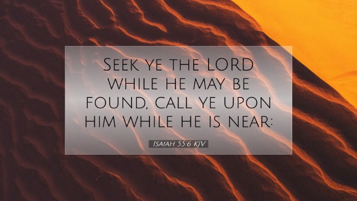 Picture 07 - Isaiah 55:6 KJV Desktop Wallpaper - Seek ye the LORD while he may be found, call ye - Desktop Bible Verse Wallpaper