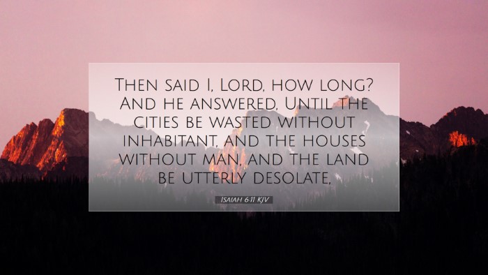 Picture 07 - Isaiah 6:11 KJV Desktop Wallpaper - Then said I, Lord, how long? And he answered, - Desktop Bible Verse Wallpaper