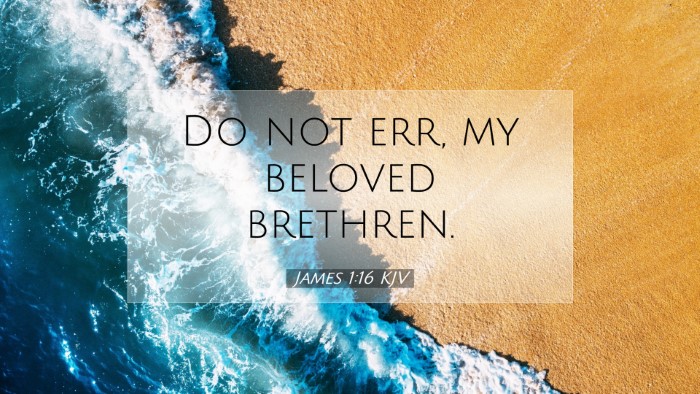 Picture 07 - James 1:16 KJV Desktop Wallpaper - Do not err, my beloved - Desktop Bible Verse Wallpaper