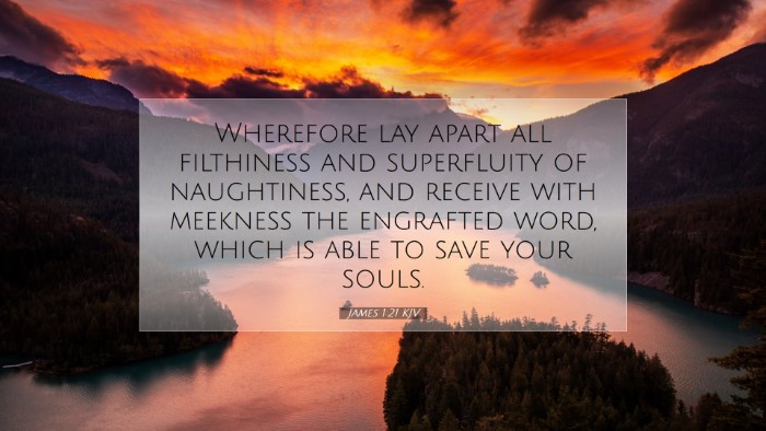 Picture 07 - James 1:21 KJV Desktop Wallpaper - Wherefore lay apart all filthiness and - Desktop Bible Verse Wallpaper